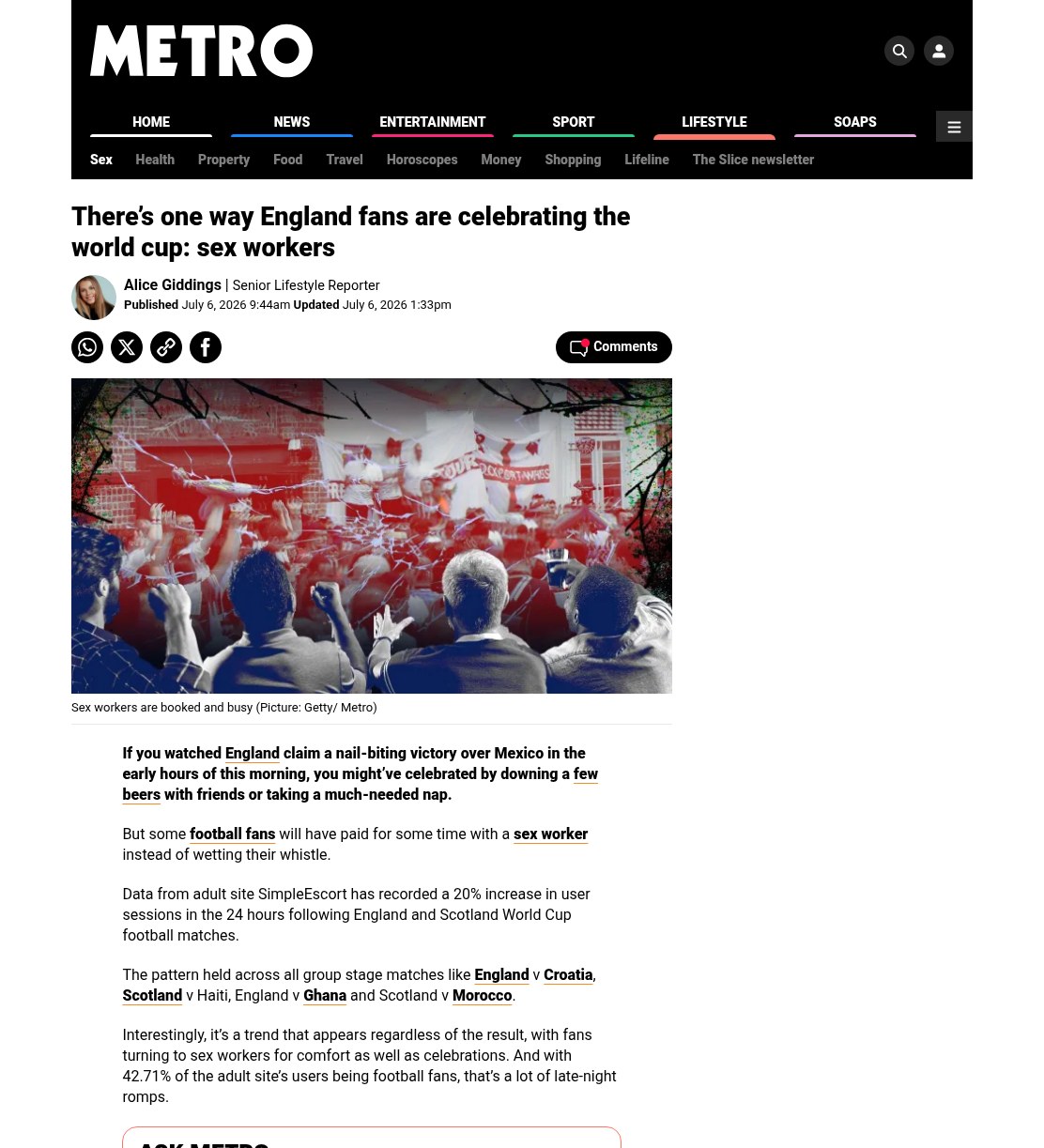Coverage in Metro