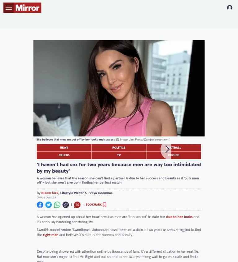 Coverage in The Mirror